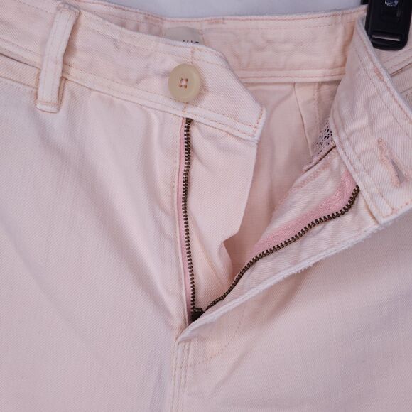 Rebecca Taylor Cropped Jeans 24 Pink High Rise Wide Leg - Picture 4 of 13